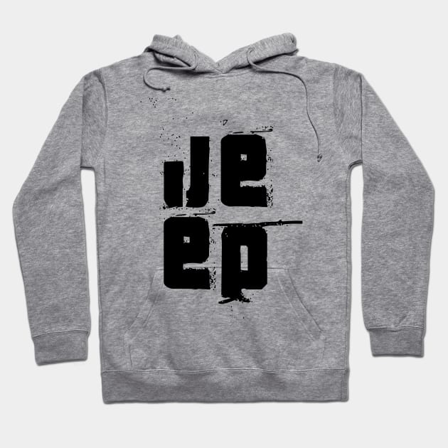 Muddy jeep Hoodie by Jhontee